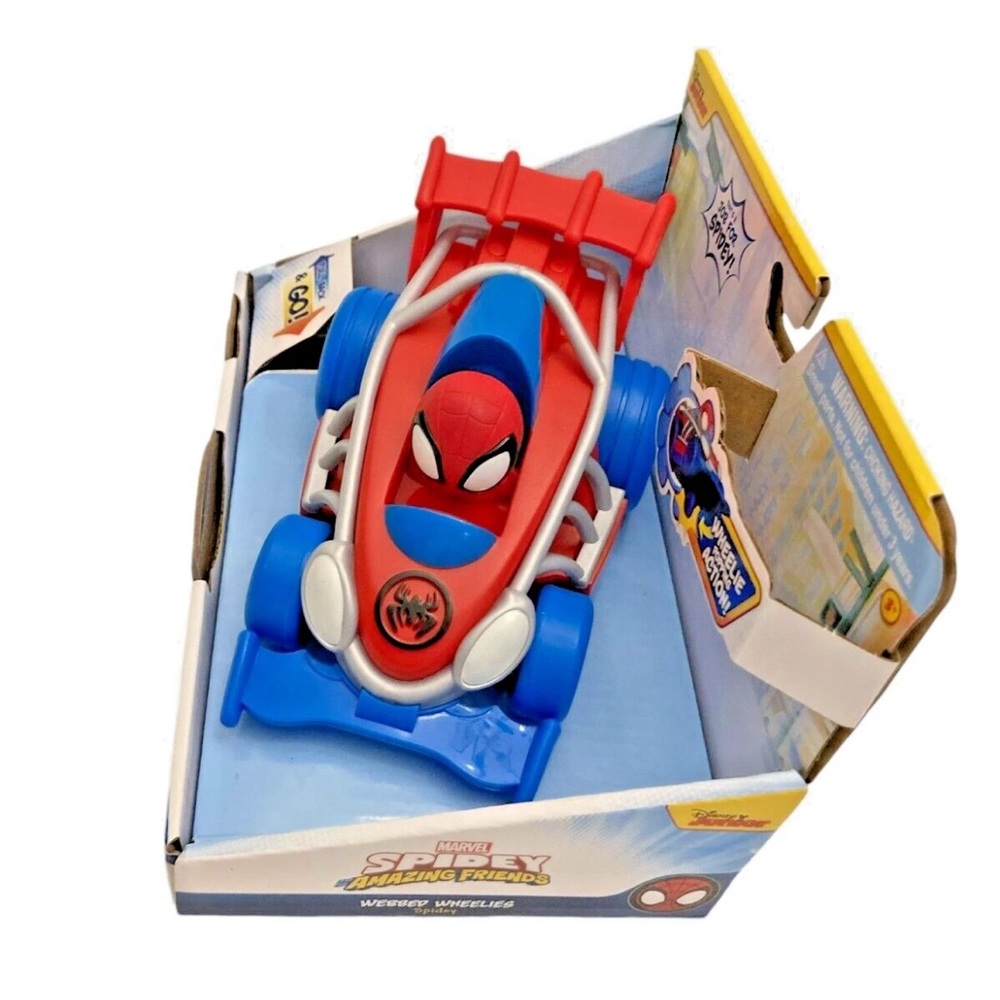 Marvel Spidey Webbed Wheelie Car - Red and Blue